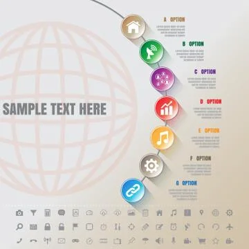 Colorful Modern Infographic Complement Time Line Template Stock Illustration