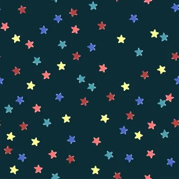 Colorful modern seamless pattern with star shape Stock Illustration