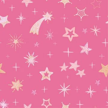 Colorful modern seamless pattern with star shape Stock Illustration