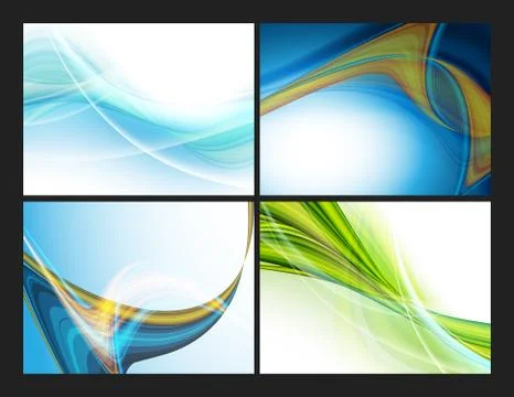 Colorful modern vector templates set Stock Illustration