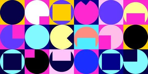 Colorful modified circle shapes vector background 스톡 일러스트