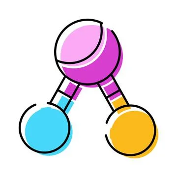 Colorful molecule atomic structure science education concept Stock Illustration