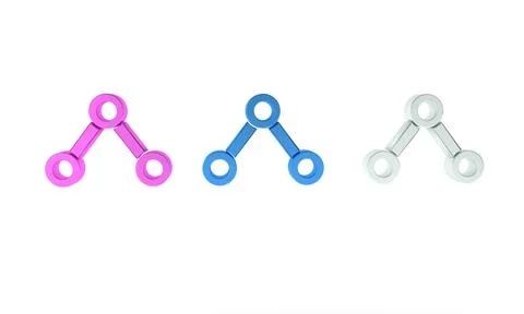 Colorful Molecule icon isolated on white background. Structure of molecules.. Stock Illustration