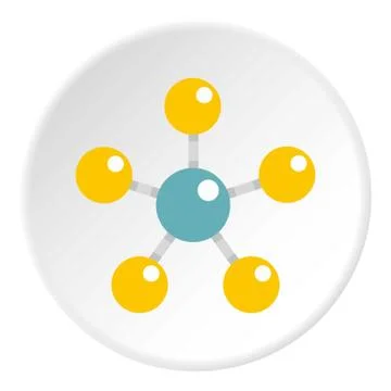 Colorful molecule structure dna icon circle 스톡 일러스트