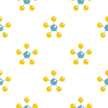 Colorful molecule structure dna pattern flat Illustrazione stock