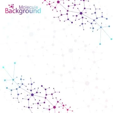 Colorful Molecules on gray background. Vector illustration イラスト素材