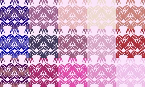 Colorful monogram pattern pack, vector. Illustration