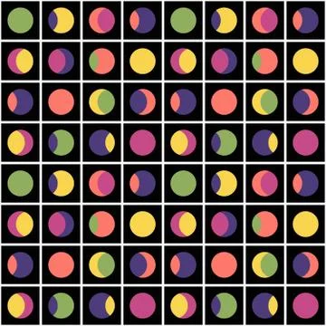 Colorful moon pattern Stock Illustration