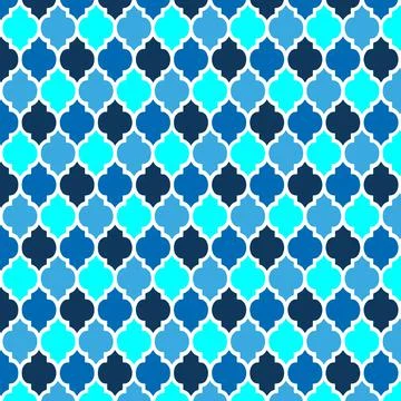 Colorful Moroccan pattern with isolated white background Illustrazione stock
