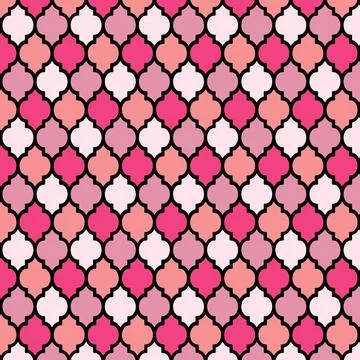 Colorful Moroccan pattern with isolated white background Stock Illustration