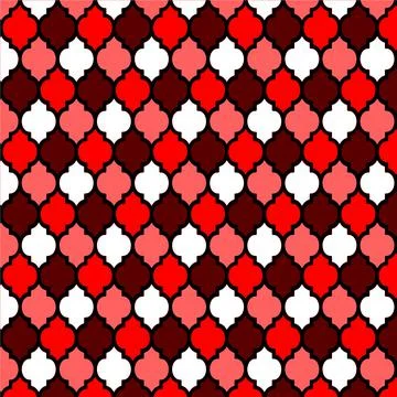 Colorful Moroccan pattern with isolated white background Stock Illustration