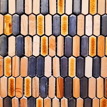 Colorful mosaic ceramic tile with geometric pattern for wall and floor decora Stock Photos