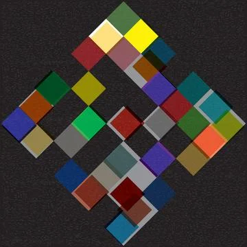 Colorful mosaic overlap transparency with riso print effect vector illustra.. Stock Illustration