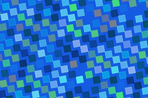 Colorful mosaic pattern with blue green squares background Illustrazione stock