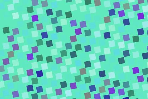 Colorful mosaic pattern with blue green purple shades Stock Illustration