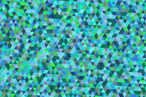 Colorful mosaic pattern with blue green shades and geometric shapes Stock Illustration