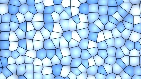 Colorful mosaic pattern with blue shapes and light effects Stock Footage 338001699
