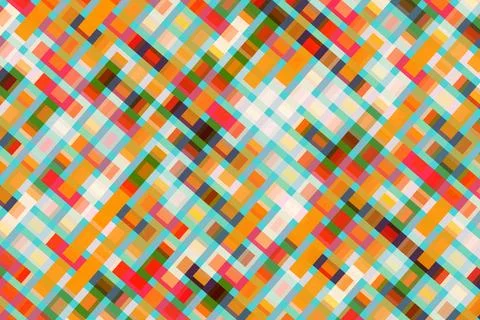 Colorful mosaic pattern with bright squares and lines Illustrazione stock