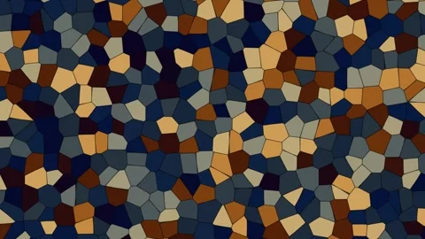 Colorful mosaic pattern with geometric shapes on surface Stock Footage 338168000