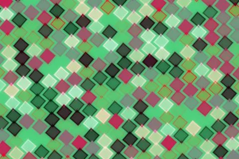 Colorful mosaic pattern with green red and black tiles Illustrazione stock