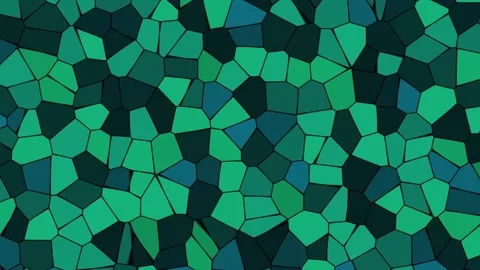 Colorful mosaic pattern with irregular shapes in shades of Stock Footage 338032199