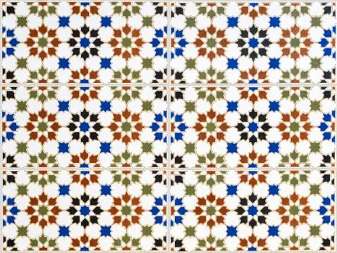 Colorful mosaic pattern - oriental tile backround Illustrazione stock