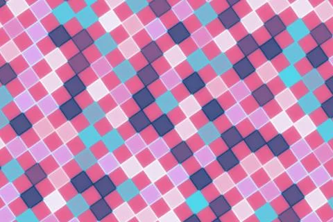 Colorful mosaic pattern with pink purple blue tiles Stock Illustration