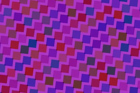 Colorful mosaic pattern with purple red and blue squares Illustrazione stock