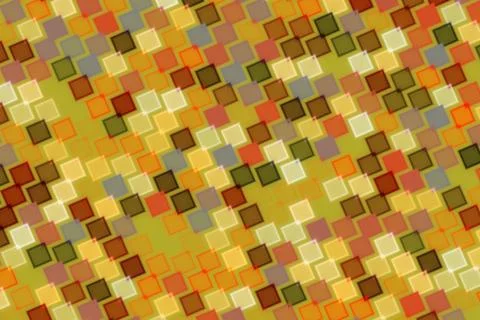 Colorful mosaic pattern with small square tiles in warm tones Stockillustratie