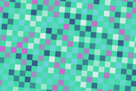 Colorful mosaic pattern with small square tiles in pastel shades Stock Illustration