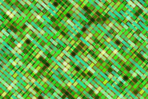 Colorful mosaic pattern with small square tiles in green Stock Illustration
