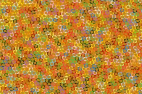 Colorful mosaic pattern with small square tiles in warm tones Stock Illustration