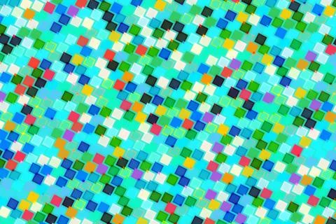 Colorful mosaic pattern with small square tiles Stock Illustration