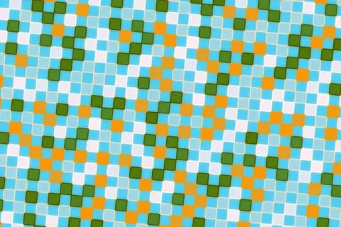 Colorful mosaic pattern with small square tiles Stock Photos