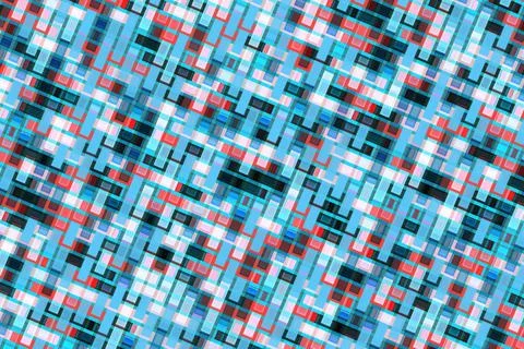 Colorful mosaic pattern with small square tiles on surface Stock Photos