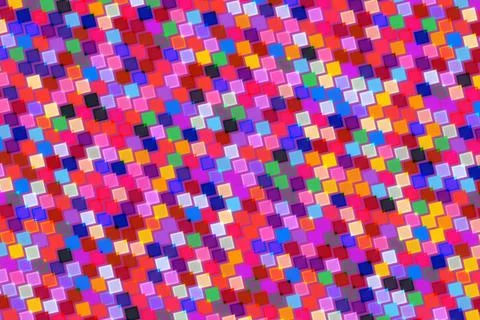Colorful mosaic pattern with small square tiles Stock Photos