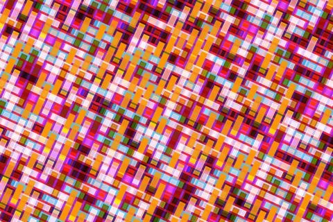 Colorful mosaic pattern with small square tiles on surface Stock Photos