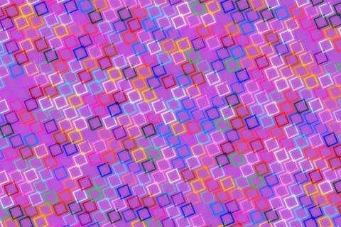 Colorful mosaic pattern with small square tiles in pink purple Stock Photos