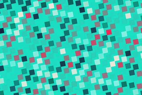 Colorful mosaic pattern with small squares on bright background Stockillustratie