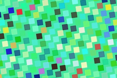Colorful mosaic pattern of small squares in bright colors Stock Illustration