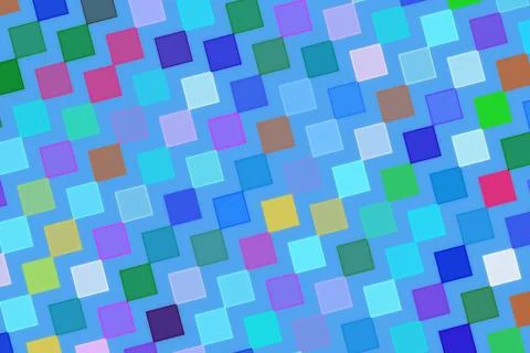 Colorful mosaic pattern with small squares in bright shades Stock Illustration
