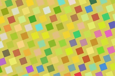 Colorful mosaic pattern with small squares in bright shades Stock Illustration