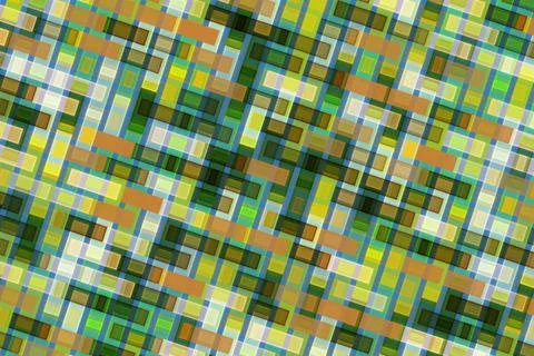 Colorful mosaic pattern with small squares in bright tones Stock Illustration