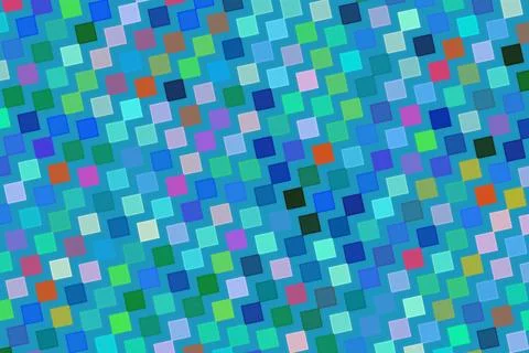 Colorful mosaic pattern of small squares in bright shades Stock Illustration
