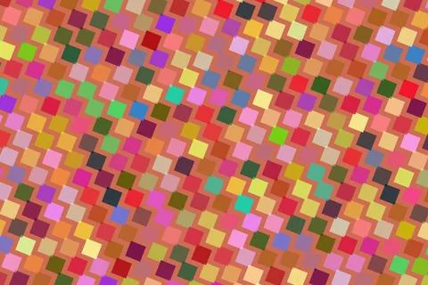 Colorful mosaic pattern of small squares in vibrant shades Stock Illustration