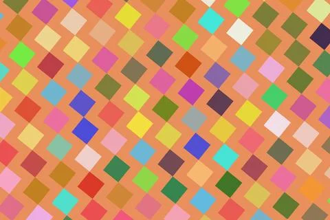 Colorful mosaic pattern with small squares in bright shades Stock Illustration