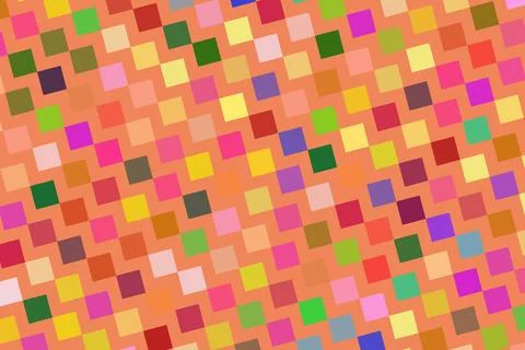 Colorful mosaic pattern with small squares in bright shades Stock Illustration
