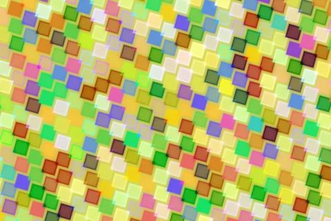 Colorful mosaic pattern of small squares in bright shades Stock Illustration
