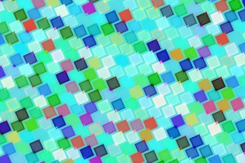 Colorful mosaic pattern with small squares in bright shades Stock Illustration