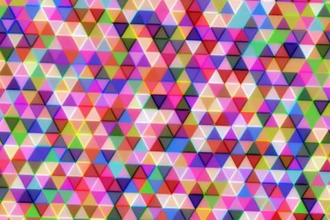 Colorful mosaic pattern with small triangles in bright shades Stock Illustration